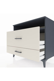 Kronos Şifonyer Tek Raflı 2 Çekmeceli 88x59x80 Antrasit-Aytaşı