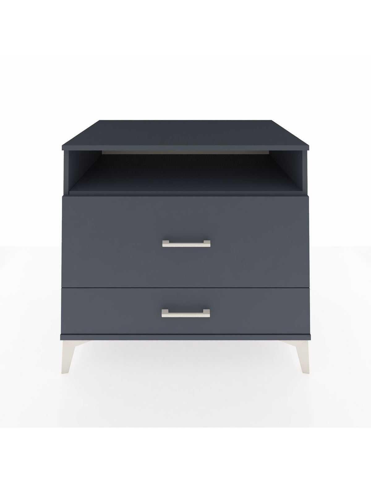 Kronos Şifonyer Tek Raflı 2 Çekmeceli 88x59x80 Antrasit-Antrasit