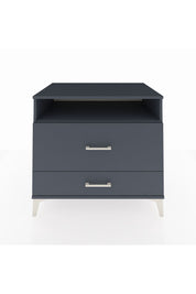 Kronos Şifonyer Tek Raflı 2 Çekmeceli 88x59x80 Antrasit-Antrasit