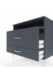 Kronos Şifonyer Tek Raflı 2 Çekmeceli 88x59x80 Antrasit-Antrasit