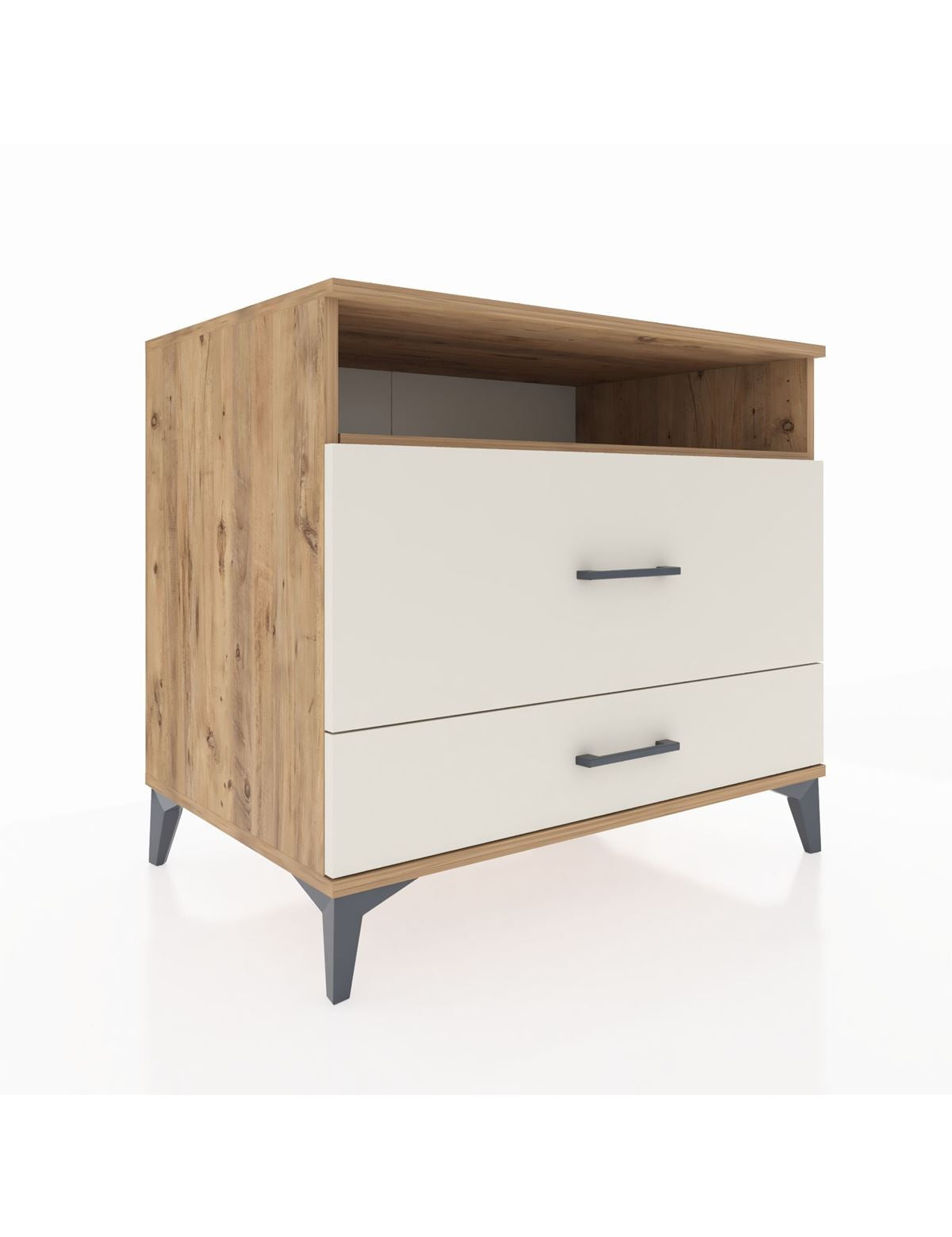 Kronos Şifonyer Tek Raflı 2 Çekmeceli 88x59x80 Çam-Aytaşı