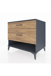 Kronos Şifonyer 2 Çekmeceli 88x59x80 Antrasit-Çam