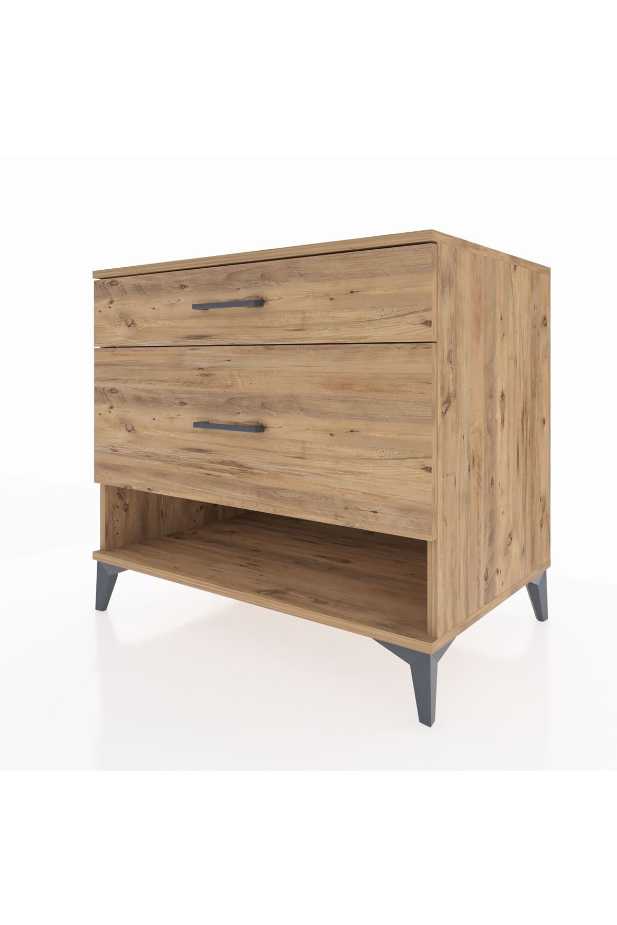 Kronos Şifonyer 2 Çekmeceli 88x59x80 Çam-Çam