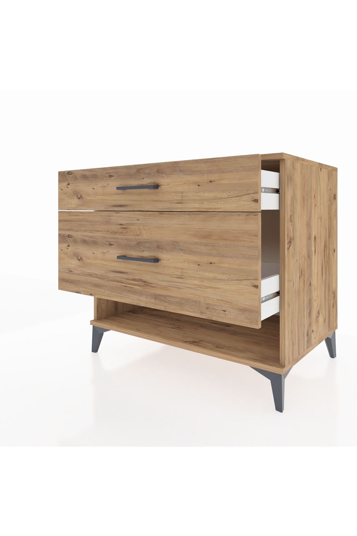 Kronos Şifonyer 2 Çekmeceli 88x59x80 Çam-Çam