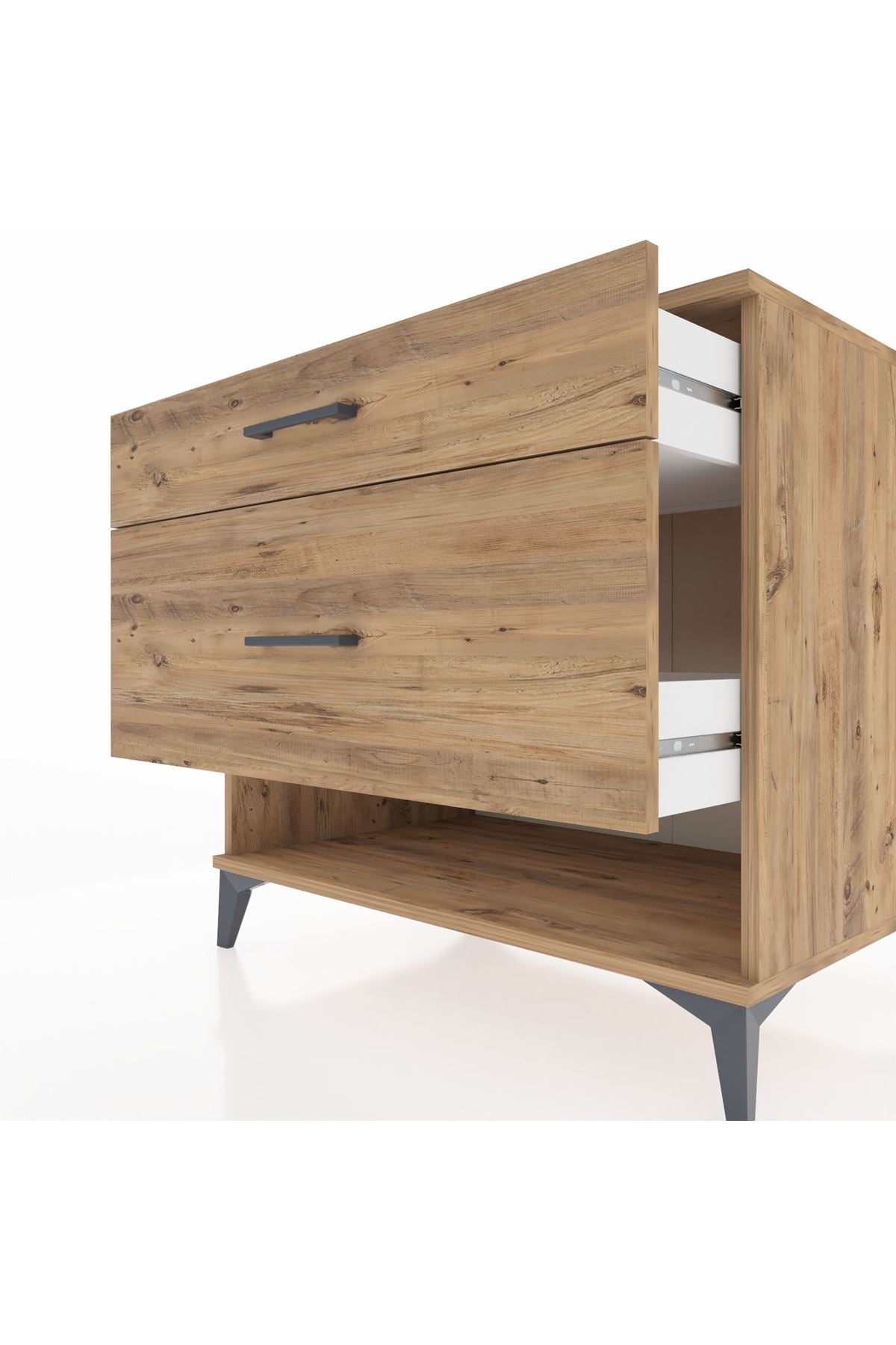 Kronos Şifonyer 2 Çekmeceli 88x59x80 Çam-Çam