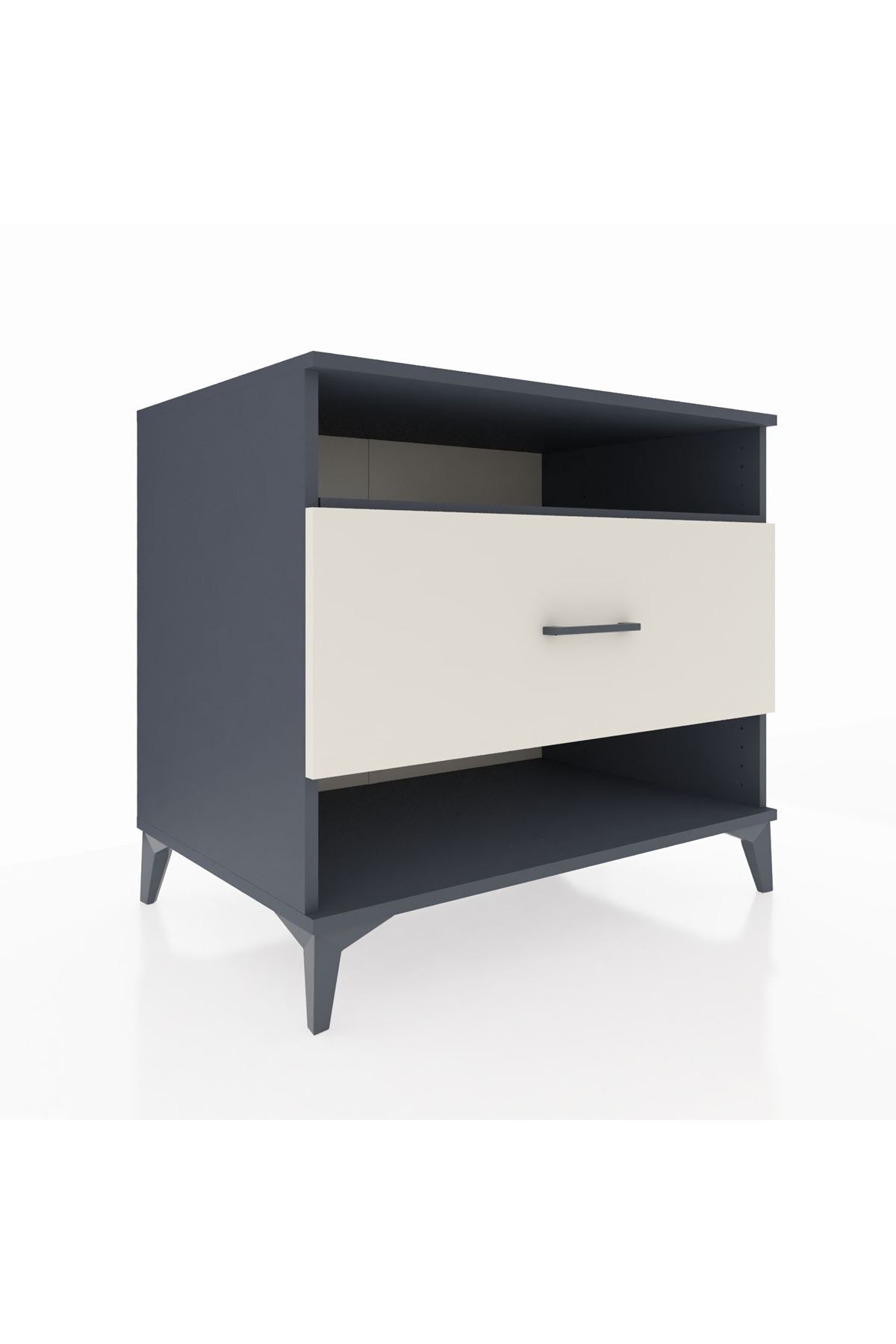 Kronos Şifonyer Tek Raflı Tek Çekmeceli 88x59x80 Antrasit-Aytaşı