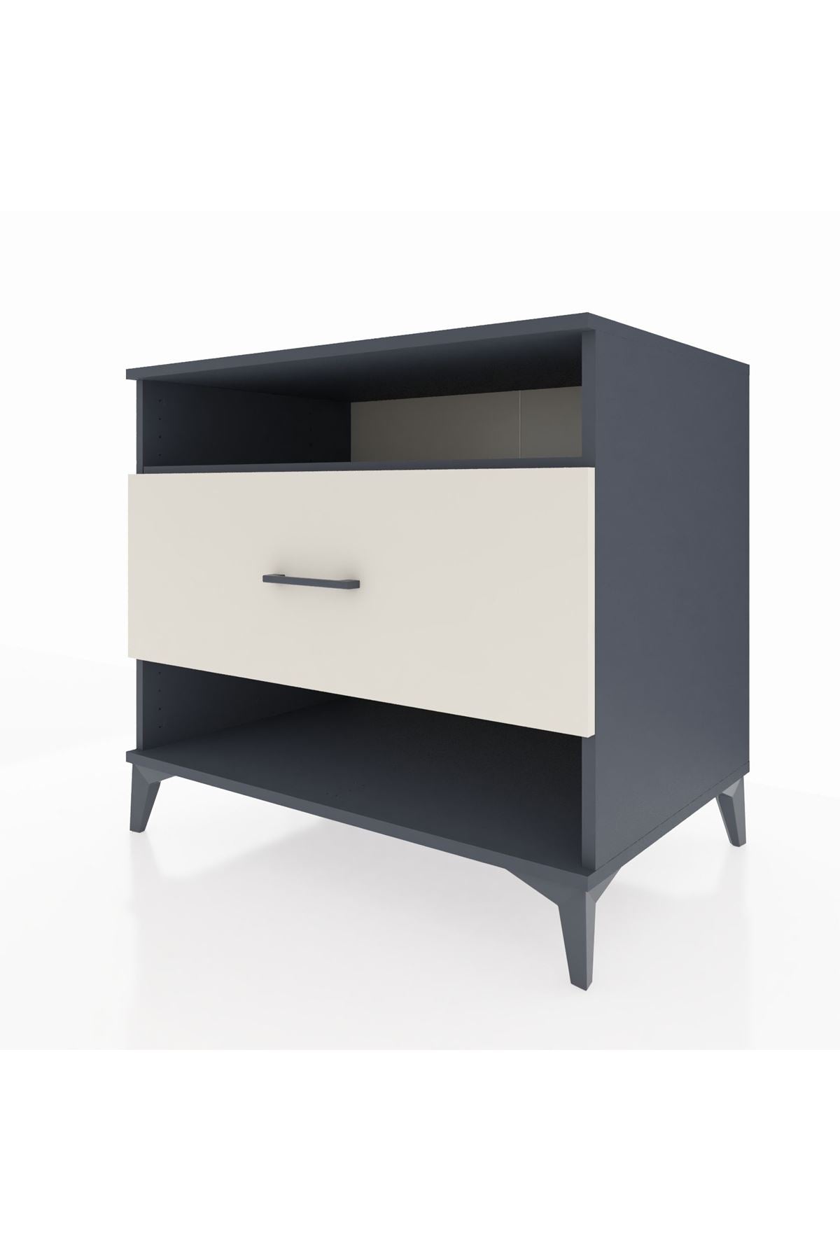 Kronos Şifonyer Tek Raflı Tek Çekmeceli 88x59x80 Antrasit-Aytaşı