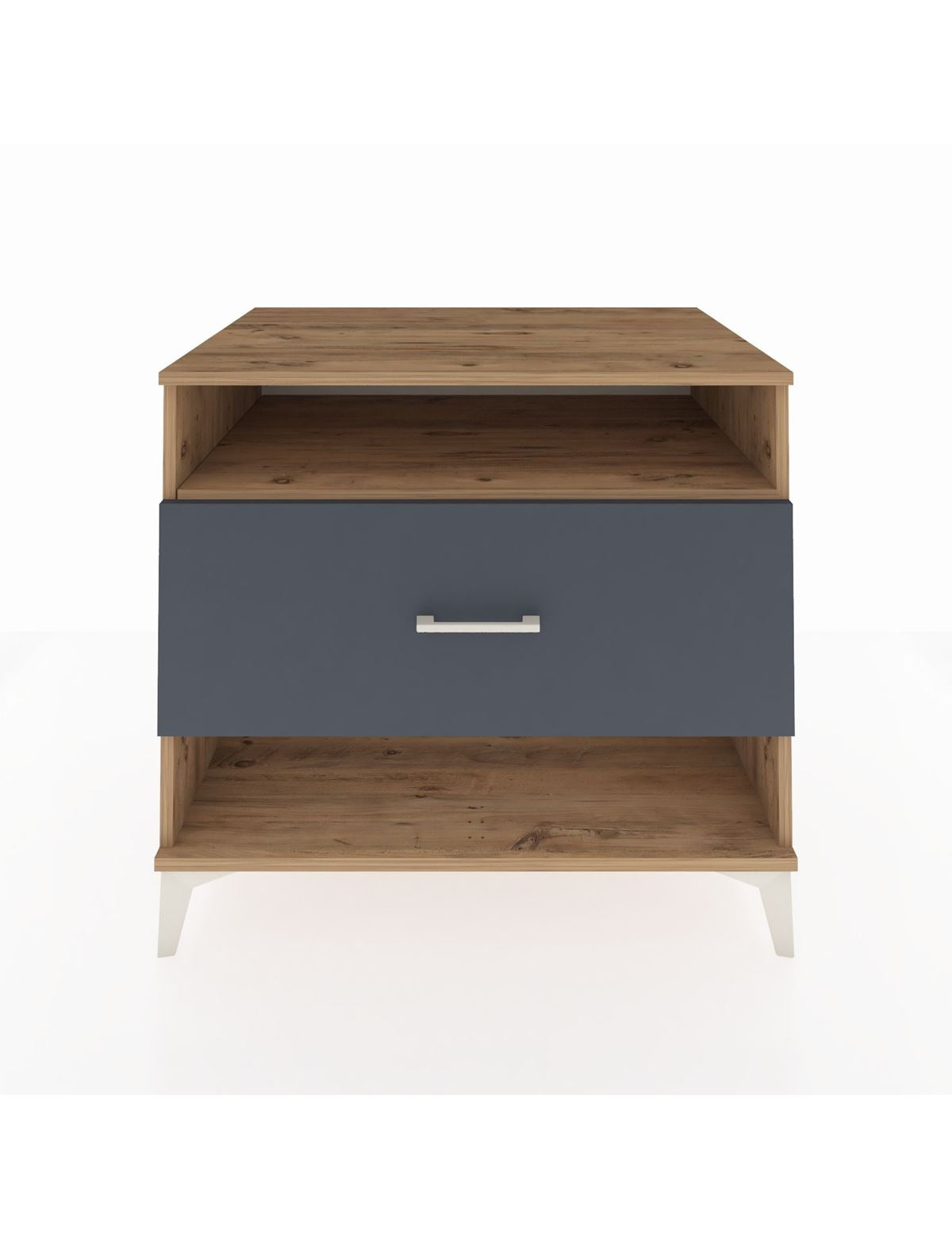 Kronos Şifonyer Tek Raflı Tek Çekmeceli 88x59x80 Çam-Antrasit