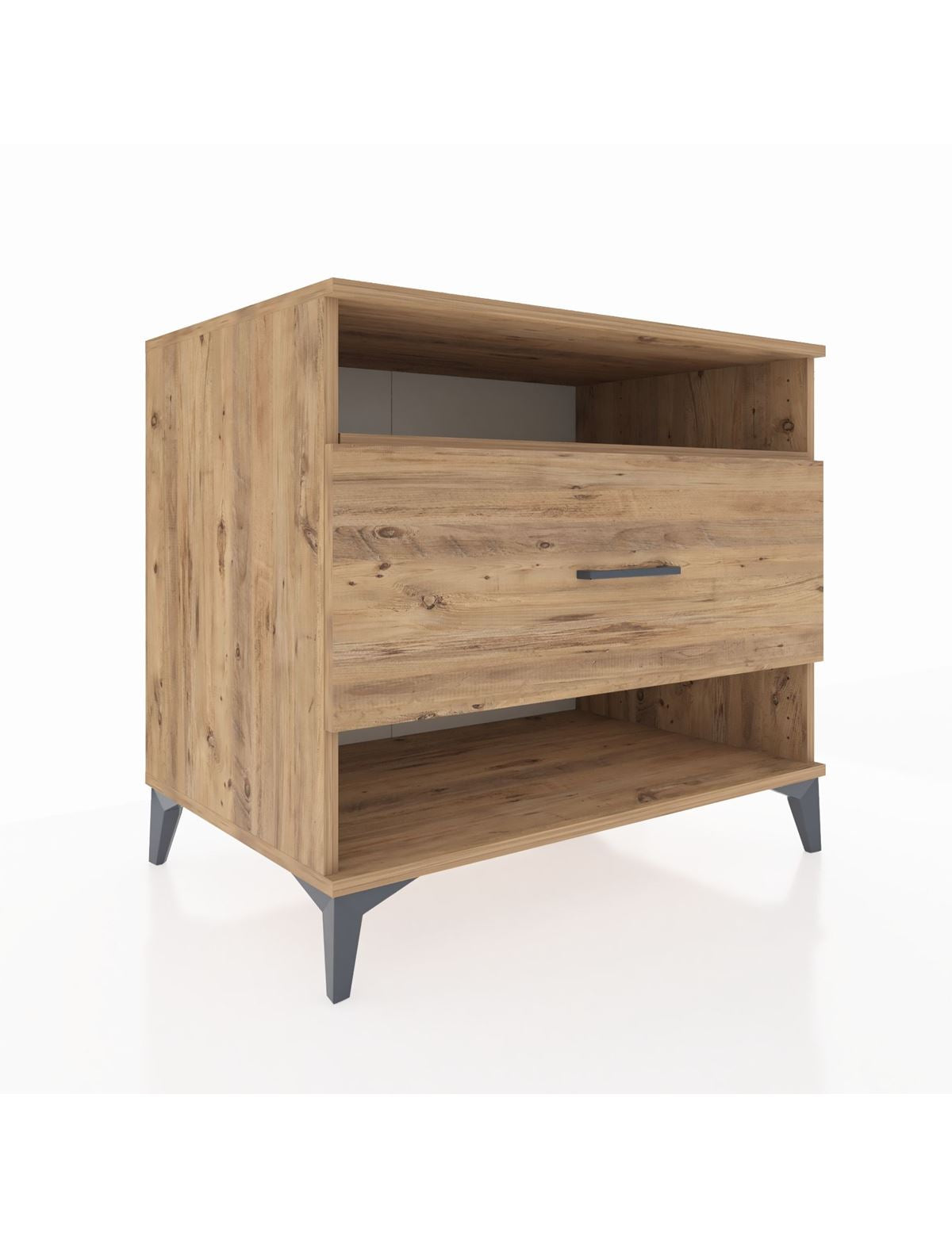 Kronos Şifonyer Tek Raflı Tek Çekmeceli 88x59x80 Çam-Çam