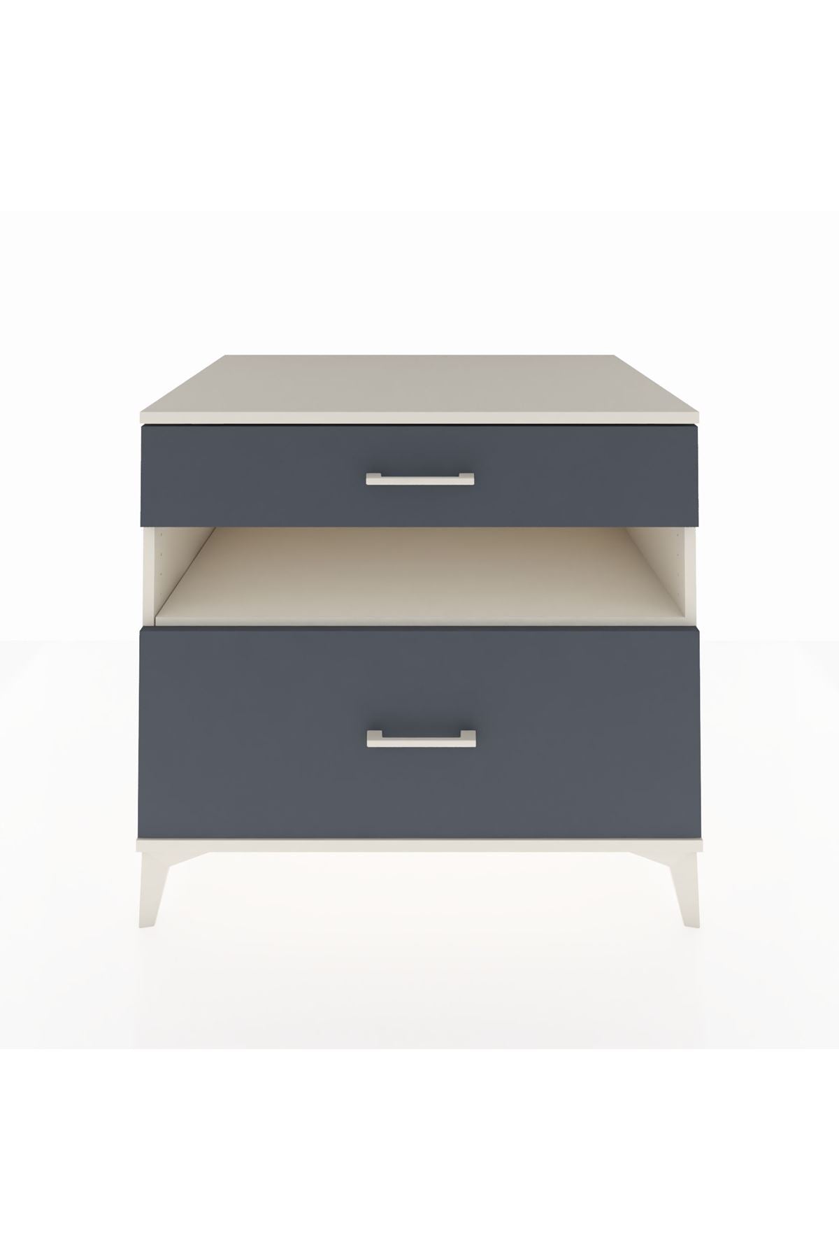 Kronos Şifonyer Tek Raflı 2 Çekmeceli 88x59x80 Aytaşı-Antrasit