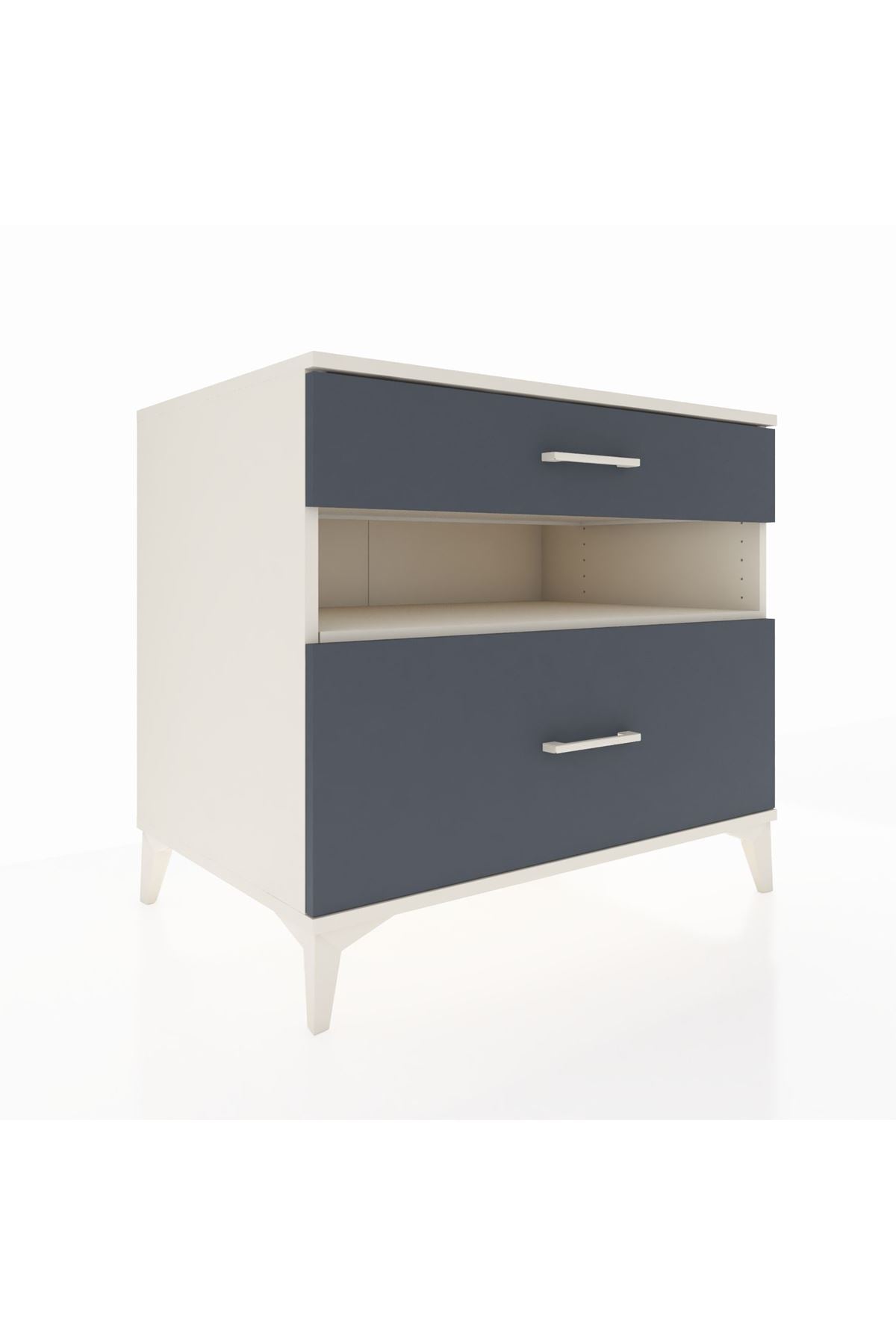 Kronos Şifonyer Tek Raflı 2 Çekmeceli 88x59x80 Aytaşı-Antrasit