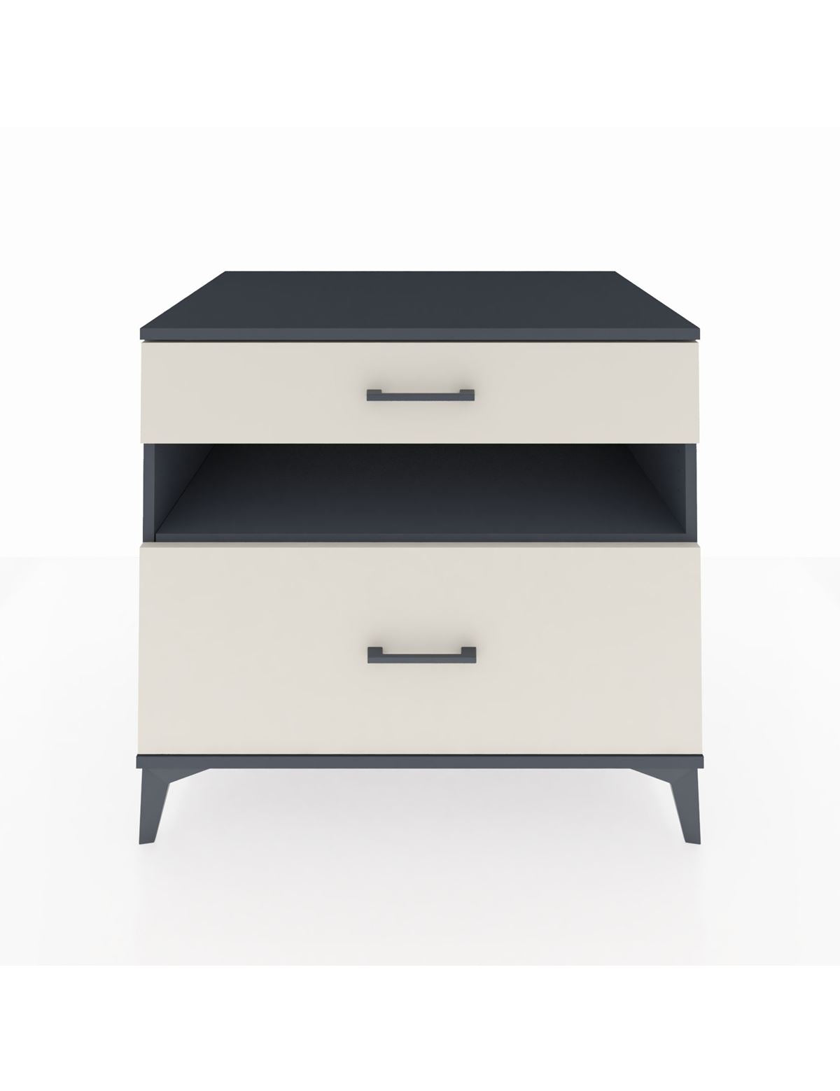 Kronos Şifonyer Tek Raflı 2 Çekmeceli 88x59x80 Antrasit-Aytaşı