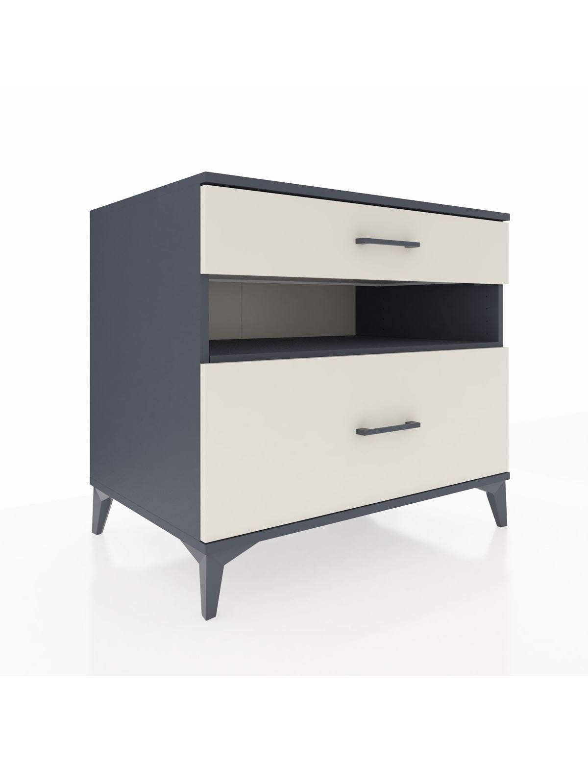 Kronos Şifonyer Tek Raflı 2 Çekmeceli 88x59x80 Antrasit-Aytaşı