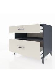 Kronos Şifonyer Tek Raflı 2 Çekmeceli 88x59x80 Antrasit-Aytaşı