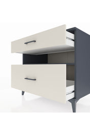 Kronos Şifonyer Tek Raflı 2 Çekmeceli 88x59x80 Antrasit-Aytaşı