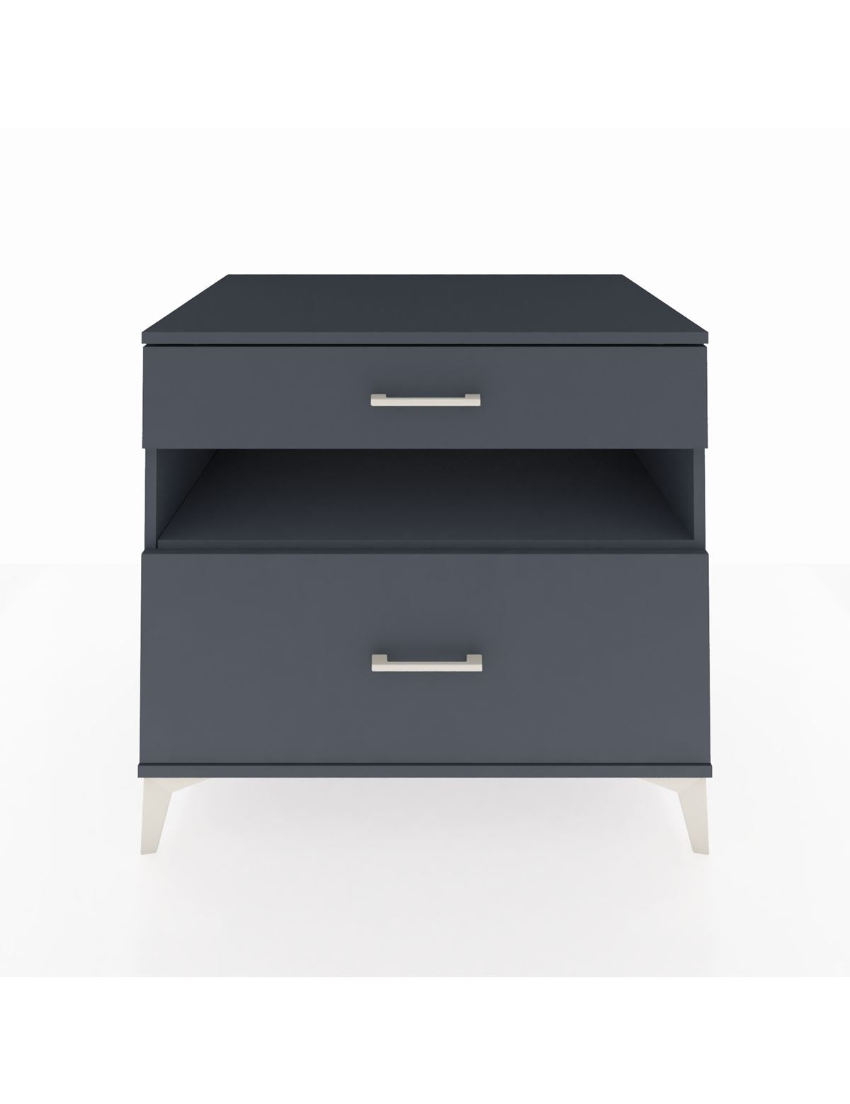 Kronos Şifonyer Tek Raflı 2 Çekmeceli 88x59x80 Antrasit-Antrasit