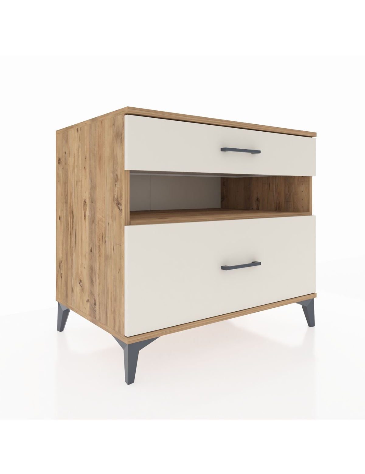 Kronos Şifonyer Tek Raflı 2 Çekmeceli 88x59x80 Çam-Aytaşı