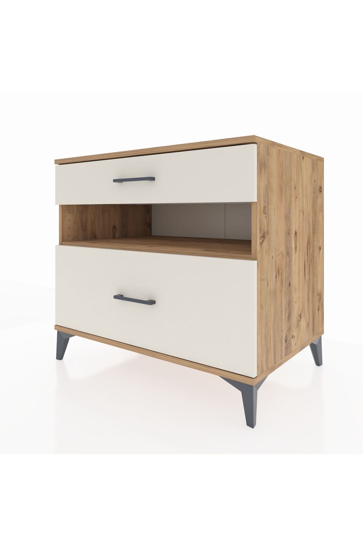 Kronos Şifonyer Tek Raflı 2 Çekmeceli 88x59x80 Çam-Aytaşı