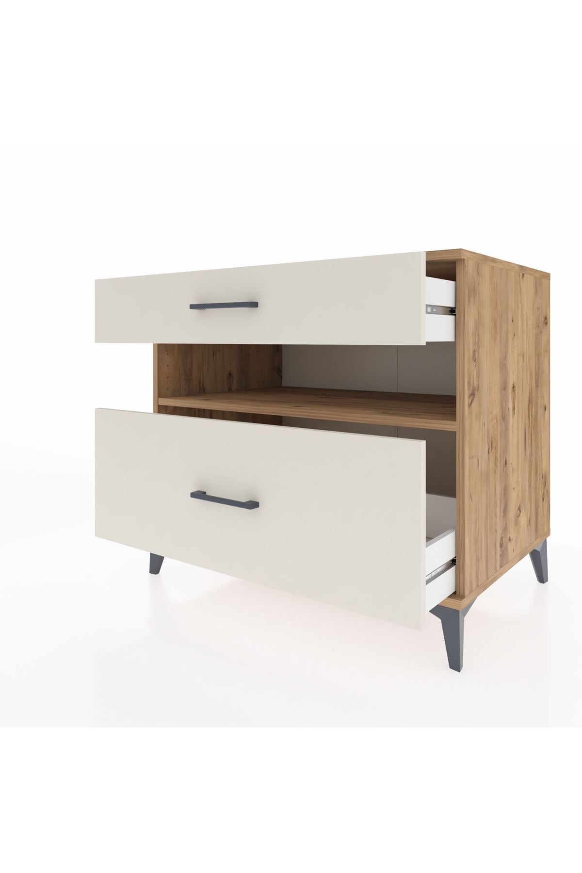 Kronos Şifonyer Tek Raflı 2 Çekmeceli 88x59x80 Çam-Aytaşı