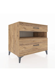 Kronos Şifonyer Tek Raflı 2 Çekmeceli 88x59x80 Çam-Çam