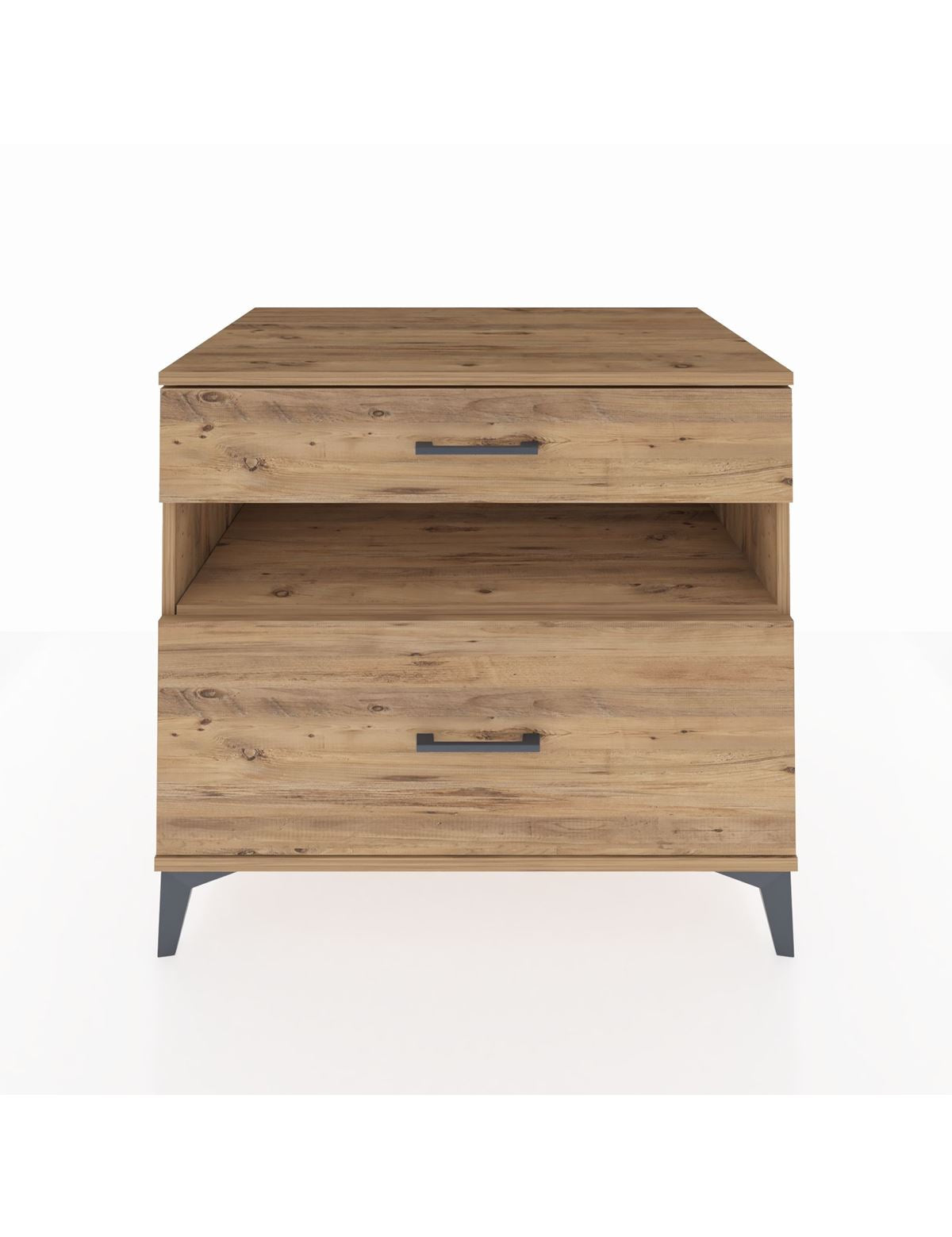 Kronos Şifonyer Tek Raflı 2 Çekmeceli 88x59x80 Çam-Çam