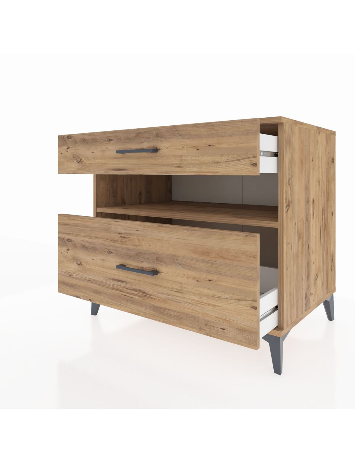 Kronos Şifonyer Tek Raflı 2 Çekmeceli 88x59x80 - S69M018V9C