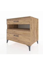 Kronos Şifonyer Tek Raflı 2 Çekmeceli 88x59x80 Çam-Çam