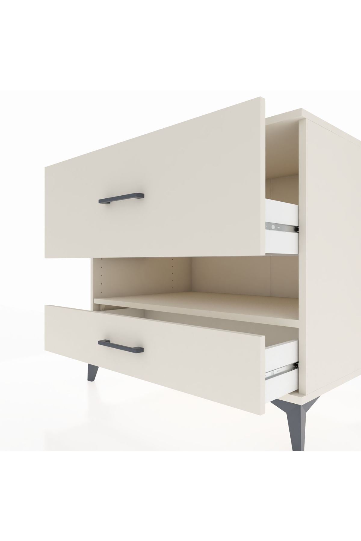 Kronos Şifonyer Tek Raflı 2 Çekmeceli 88x59x80 Aytaşı-Aytaşı