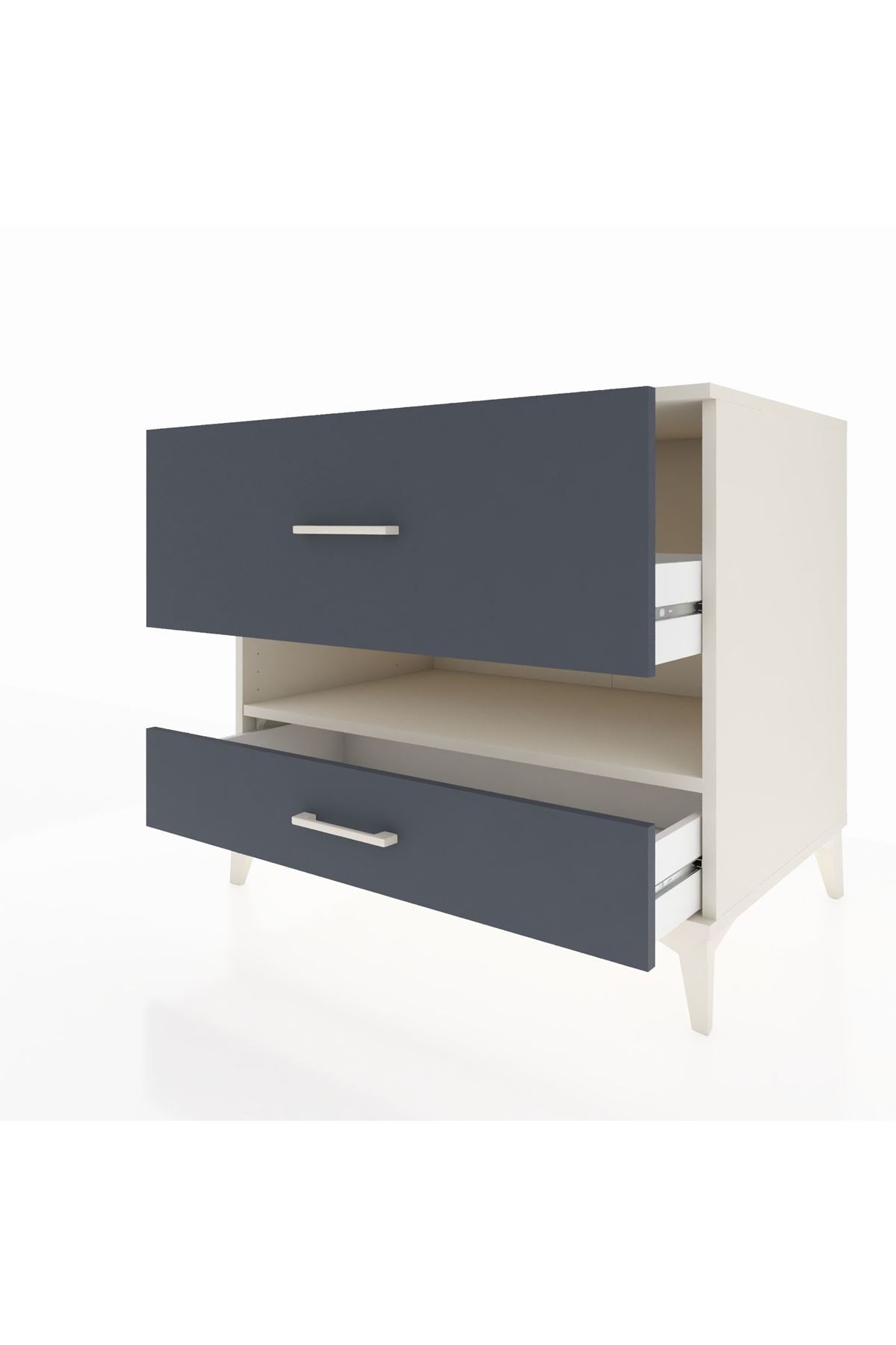 Kronos Şifonyer Tek Raflı 2 Çekmeceli 88x59x80 - S69M019V2C