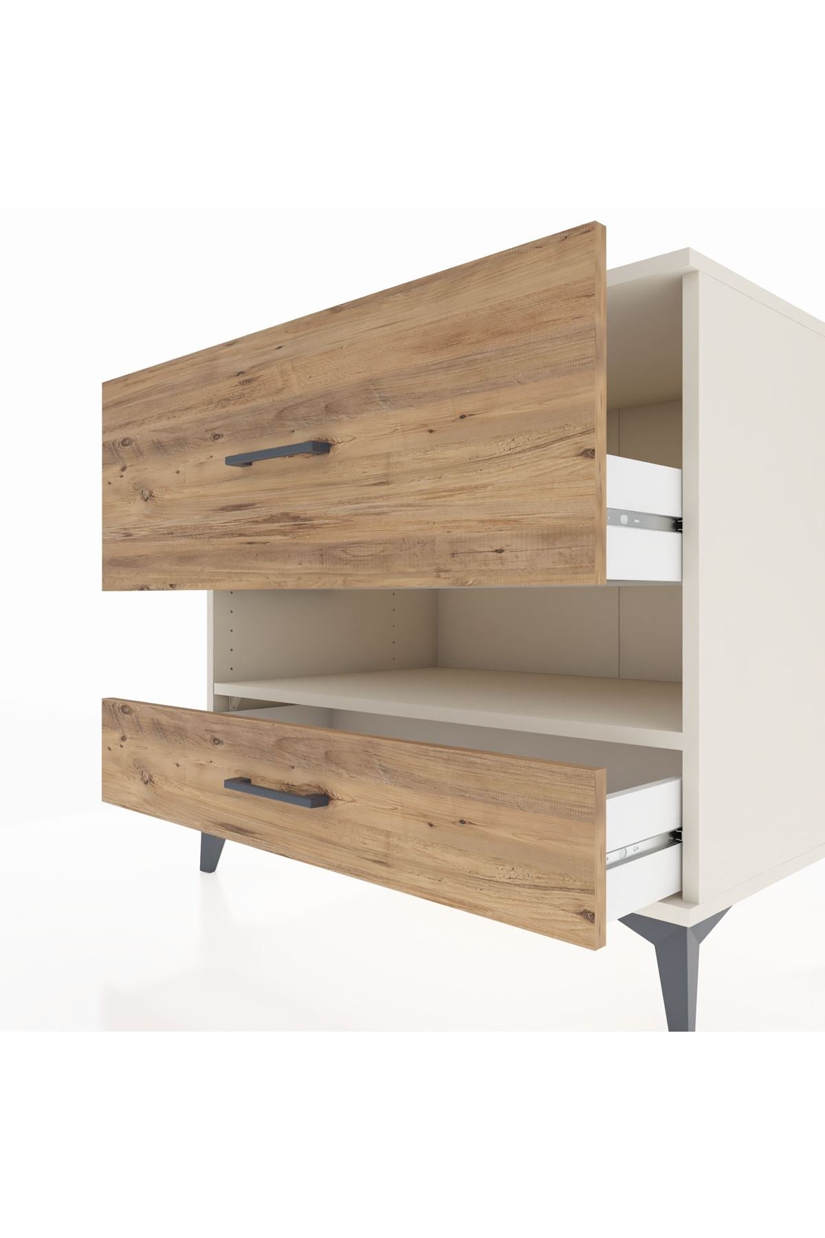 Kronos Şifonyer Tek Raflı 2 Çekmeceli 88x59x80 Aytaşı-Çam