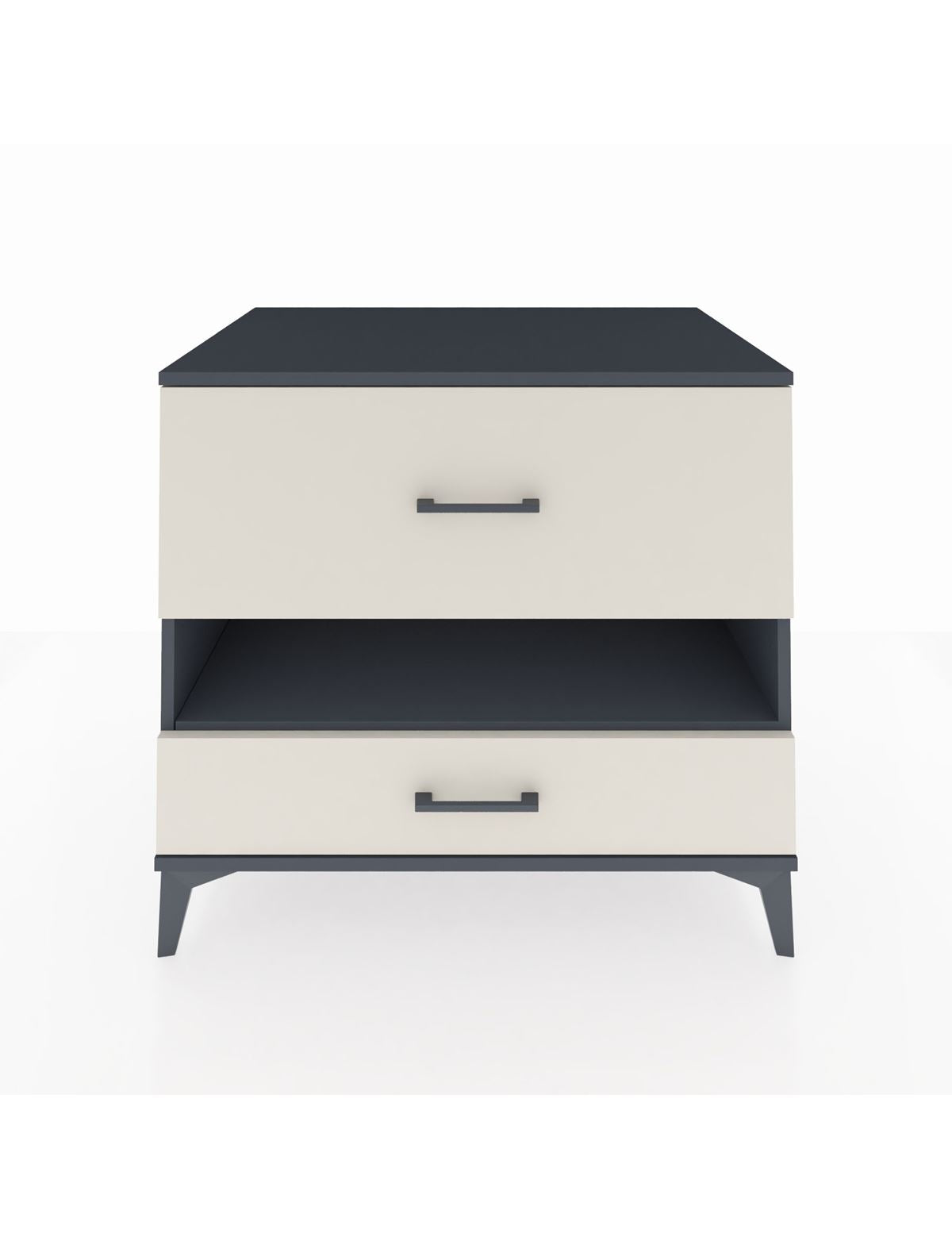 Kronos Şifonyer Tek Raflı 2 Çekmeceli 88x59x80 Antrasit-Aytaşı