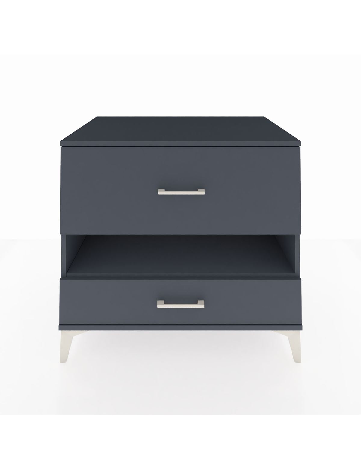 Kronos Şifonyer Tek Raflı 2 Çekmeceli 88x59x80 Antrasit-Antrasit