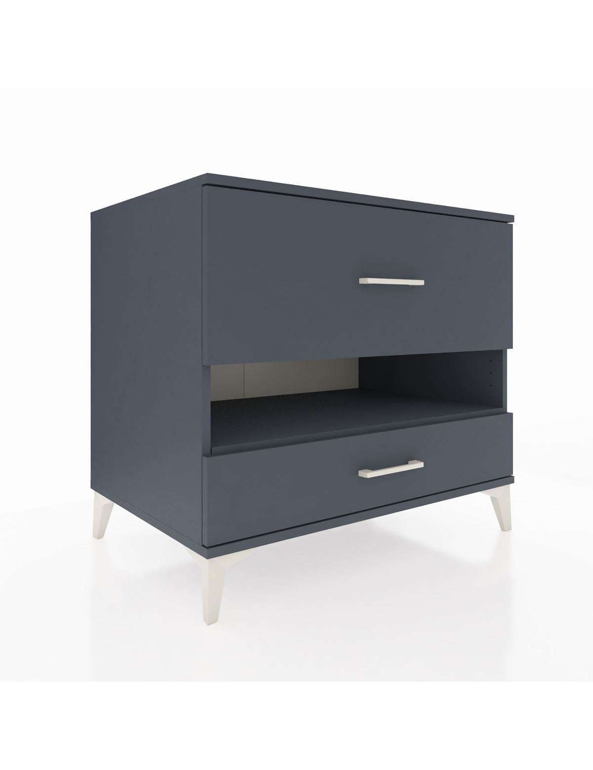 Kronos Şifonyer Tek Raflı 2 Çekmeceli 88x59x80 Antrasit-Antrasit