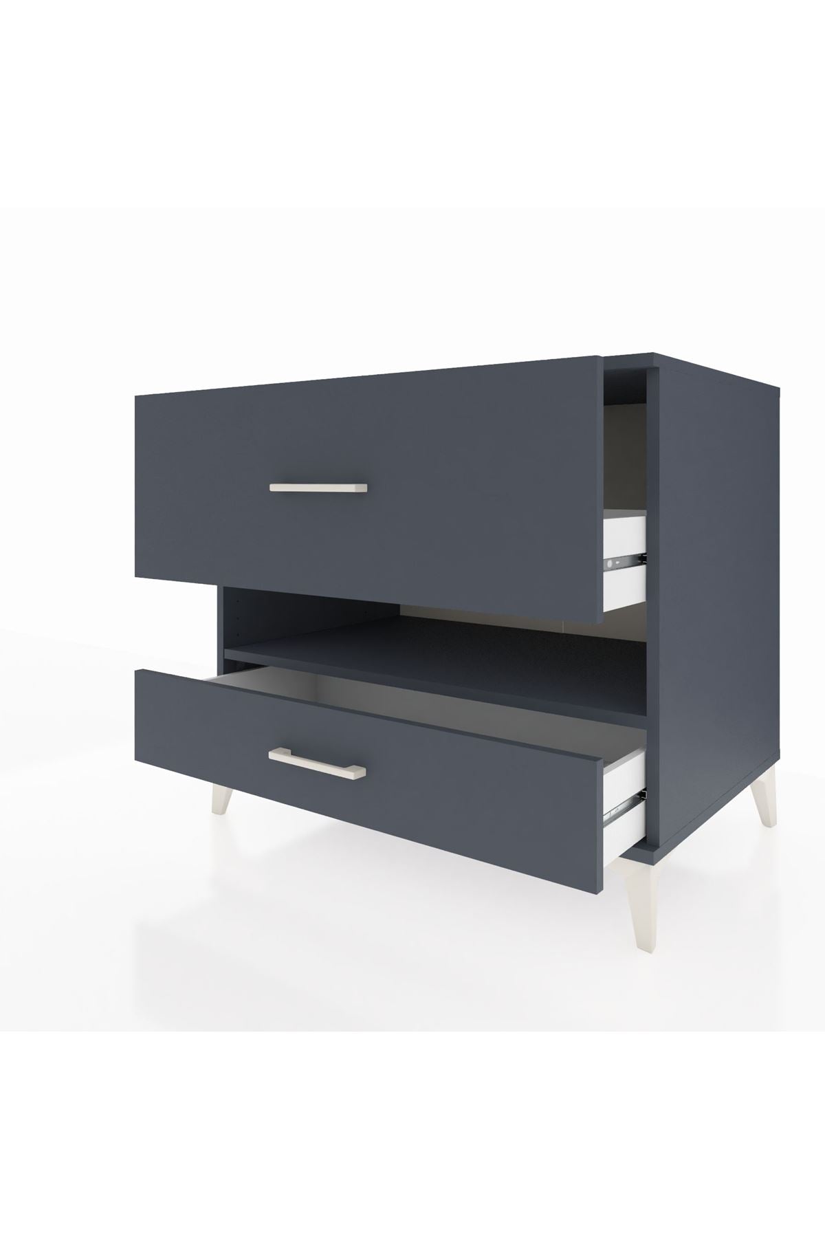 Kronos Şifonyer Tek Raflı 2 Çekmeceli 88x59x80 - S69M019V5C