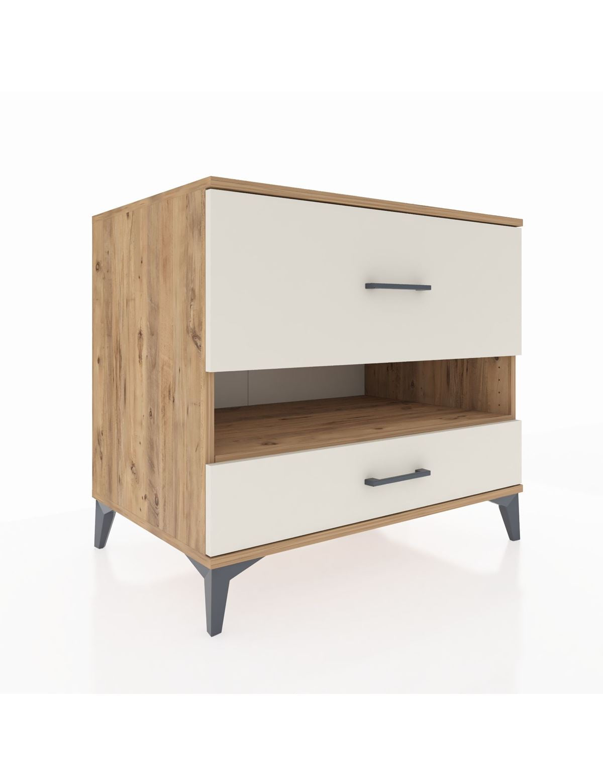 Kronos Şifonyer Tek Raflı 2 Çekmeceli 88x59x80 Çam-Aytaşı