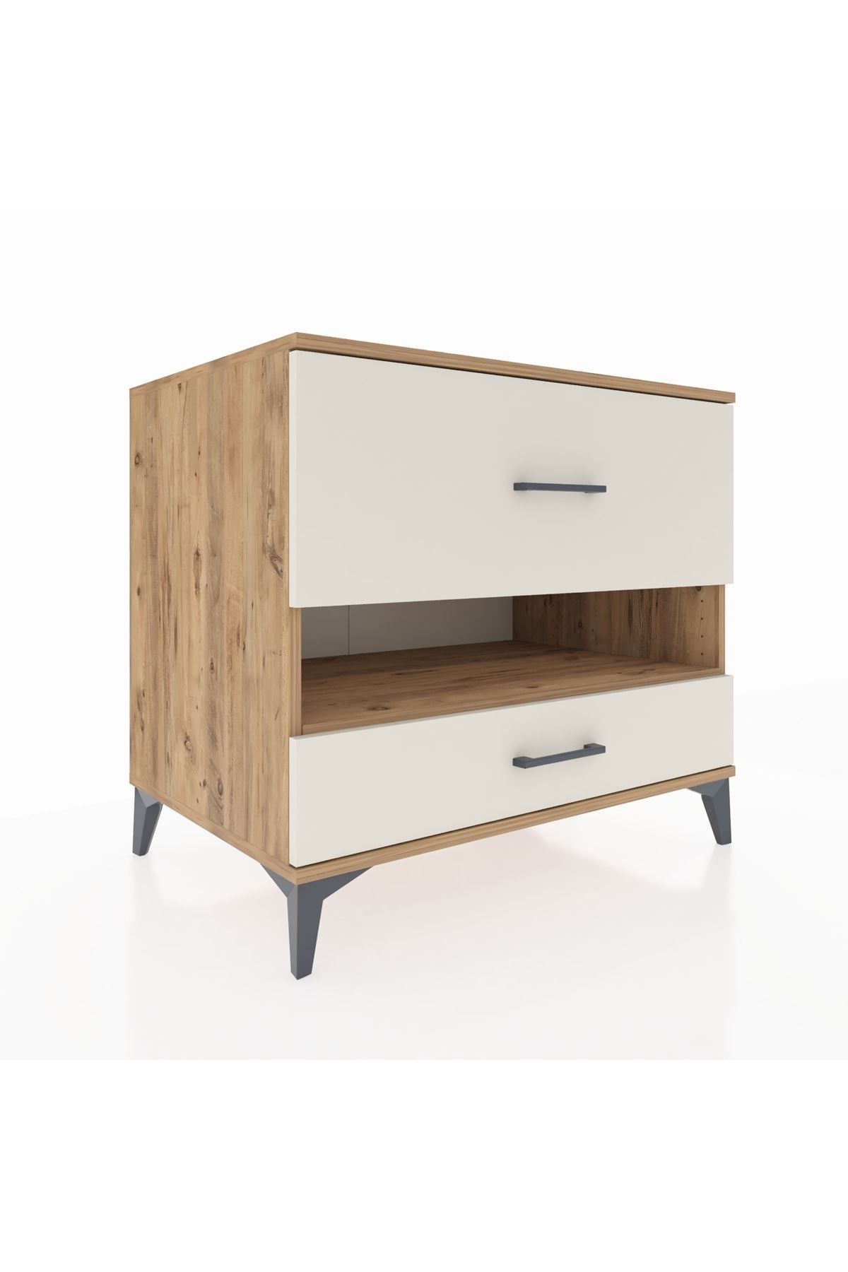 Kronos Şifonyer Tek Raflı 2 Çekmeceli 88x59x80 Çam-Aytaşı