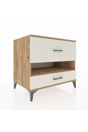 Kronos Şifonyer Tek Raflı 2 Çekmeceli 88x59x80 Çam-Aytaşı