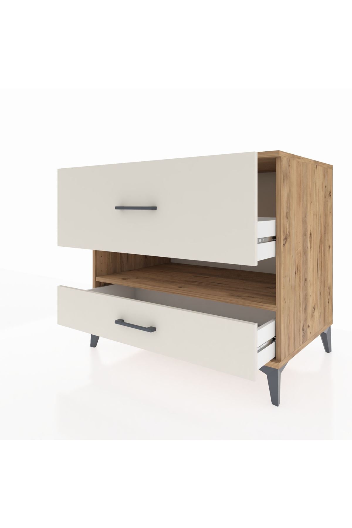 Kronos Şifonyer Tek Raflı 2 Çekmeceli 88x59x80 Çam-Aytaşı