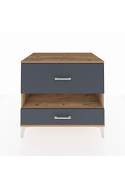 Kronos Şifonyer Tek Raflı 2 Çekmeceli 88x59x80 Çam-Antrasit