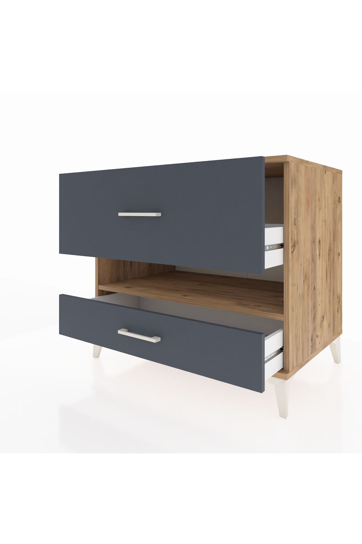 Kronos Şifonyer Tek Raflı 2 Çekmeceli 88x59x80 - S69M019V8C