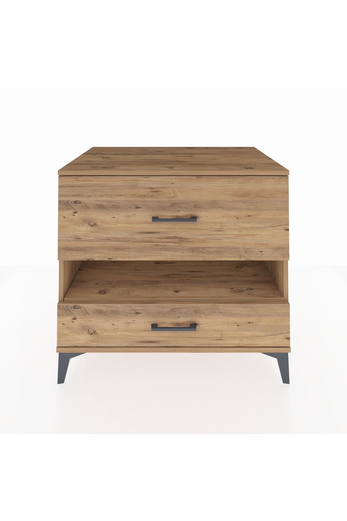 Kronos Şifonyer Tek Raflı 2 Çekmeceli 88x59x80 Çam-Çam