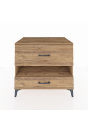 Kronos Şifonyer Tek Raflı 2 Çekmeceli 88x59x80 Çam-Çam