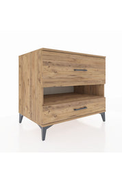 Kronos Şifonyer Tek Raflı 2 Çekmeceli 88x59x80 Çam-Çam