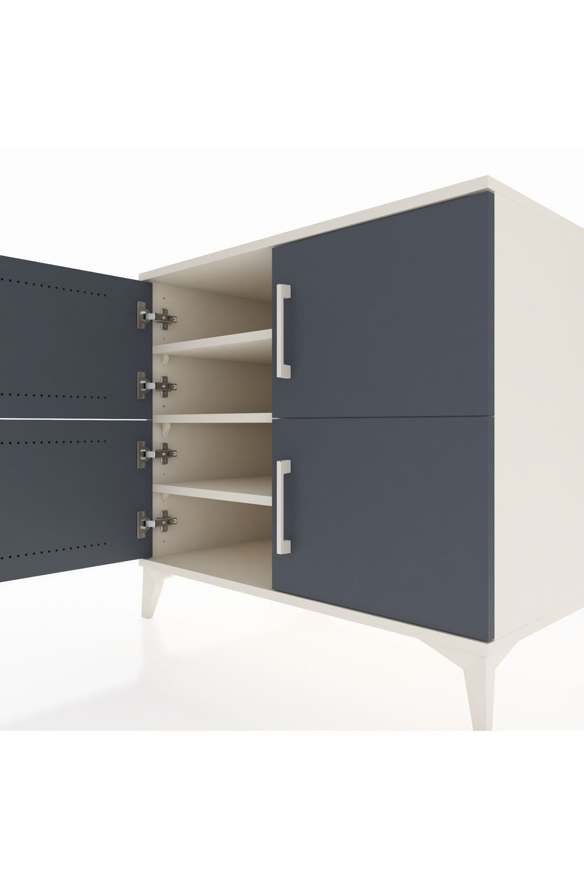 Kronos Şifonyer 3 Raflı 4 Kapaklı 88x59x80 Aytaşı-Antrasit