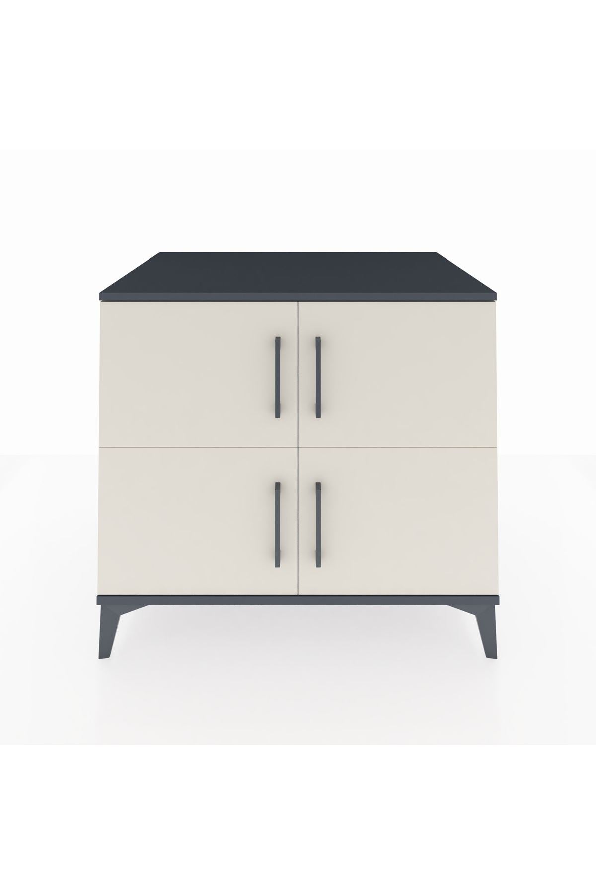 Kronos Şifonyer 3 Raflı 4 Kapaklı 88x59x80 Antrasit-Aytaşı