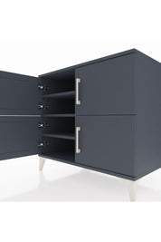 Kronos Şifonyer 3 Raflı 4 Kapaklı 88x59x80 Antrasit-Antrasit