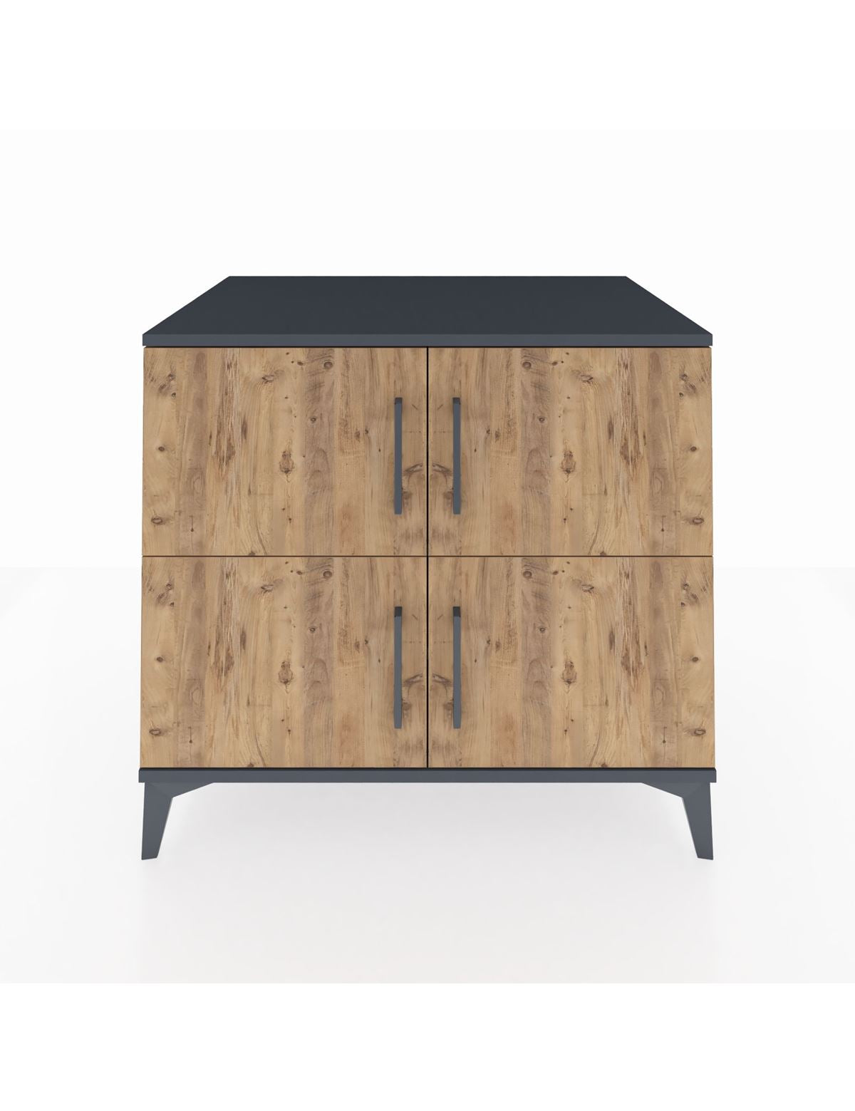 Kronos Şifonyer 3 Raflı 4 Kapaklı 88x59x80 Antrasit-Çam