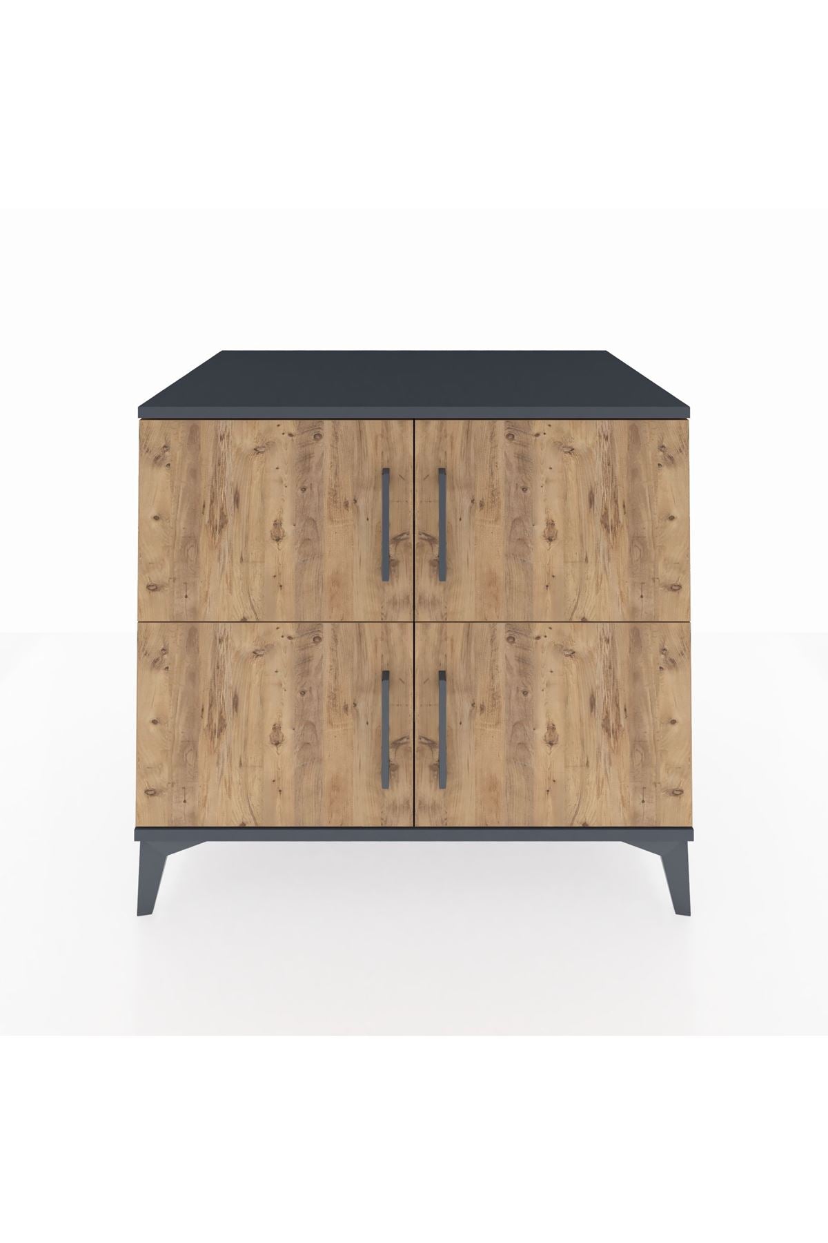 Kronos Şifonyer 3 Raflı 4 Kapaklı 88x59x80 Antrasit-Çam