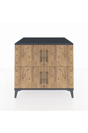 Kronos Şifonyer 3 Raflı 4 Kapaklı 88x59x80 Antrasit-Çam