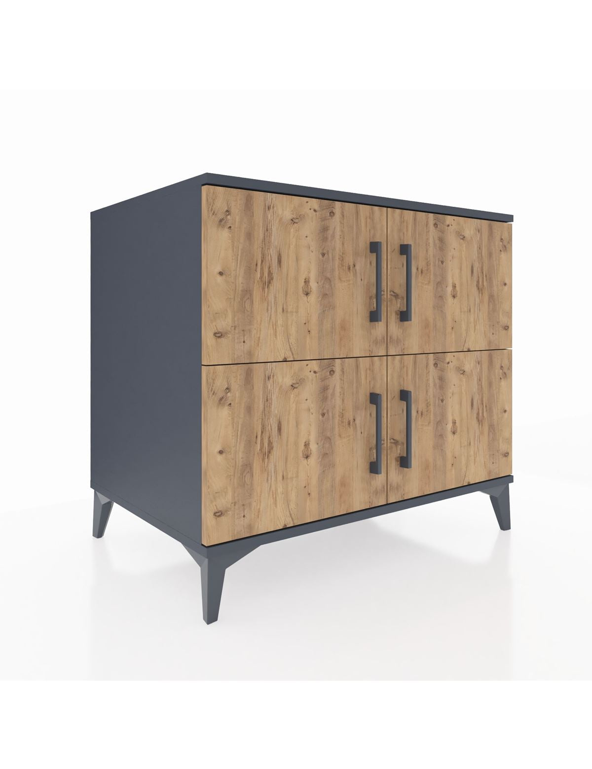 Kronos Şifonyer 3 Raflı 4 Kapaklı 88x59x80 Antrasit-Çam